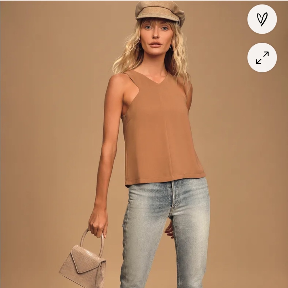 Rust brown sleeveless top